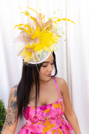 Yes Yellow Fascinator