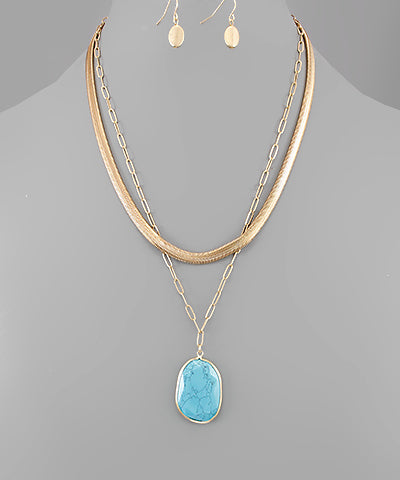 Turquoise & Gold Necklace