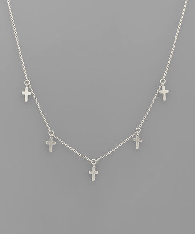 5 Cross Charm Necklace