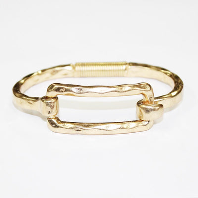 Gold Hinged Square Bracelet