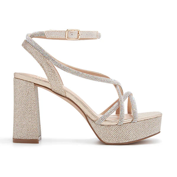 Nude sparkle heels best sale