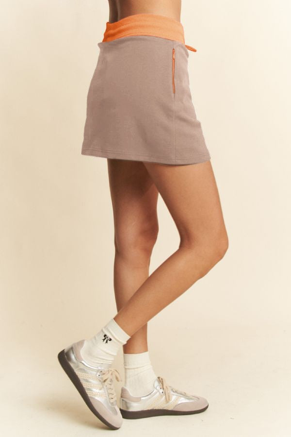 Grey Orange Skort