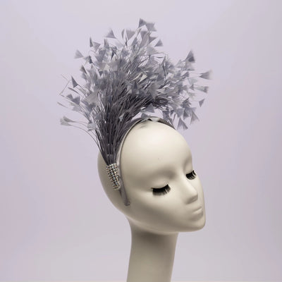 Gray Feather 1920's Style Fascinator