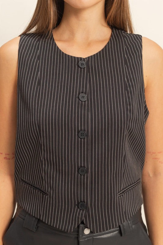 Pinstripe Vest