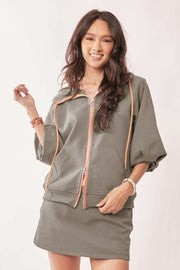 Grey Orange Hoodie