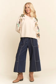 Ivory Flora Sweater