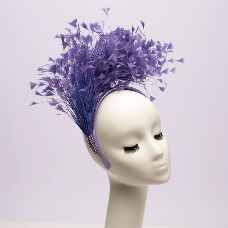 Lilac Feather 1920's Style Fascinator