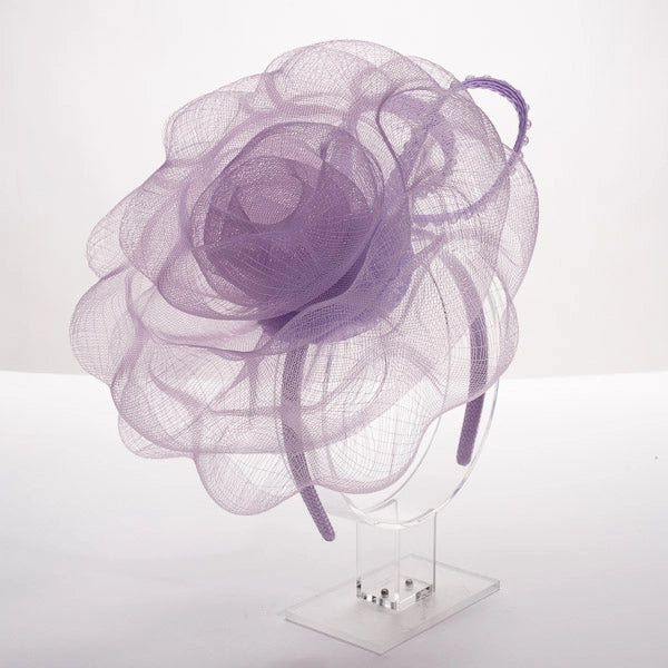 Lilac Large Rose Crinoline Fascinator