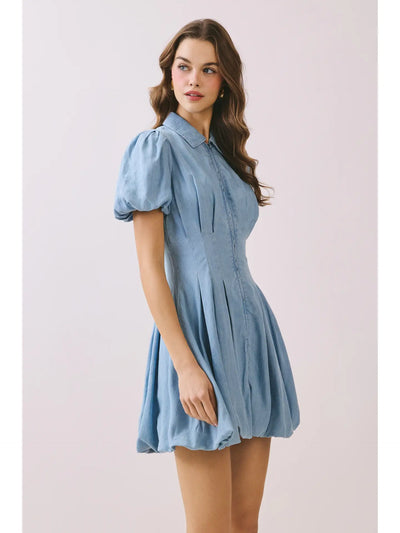 Denim Bubble Hem Mini Small