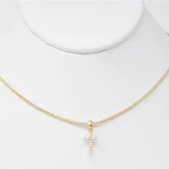 Gold Snake Chain  Cross