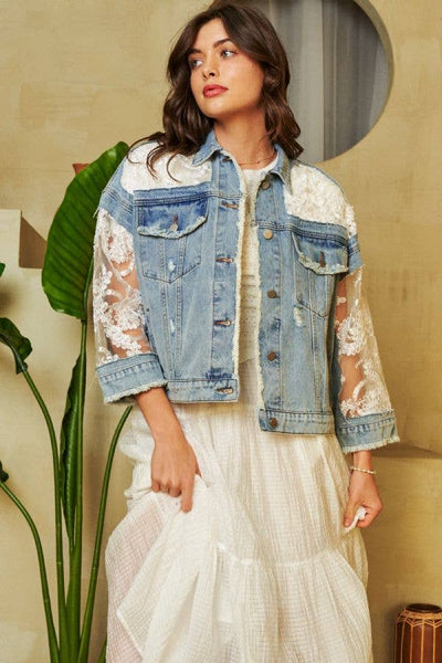 Denim and Lace Jacket