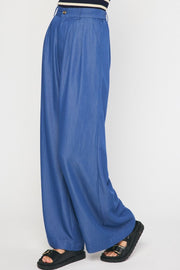 Deep Denim Wide Leg  Pants
