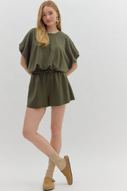 Olive Jersey Shorts