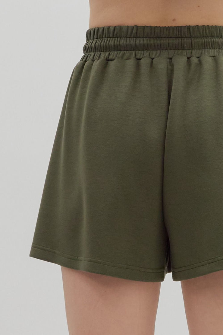 Olive Jersey Shorts