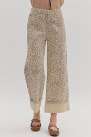Light Leopard Cuff Pants