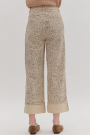 Light Leopard Cuff Pants