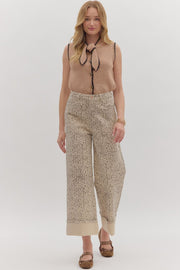Light Leopard Cuff Pants