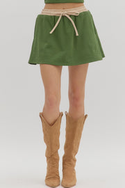 Forest Contrast Skort