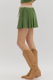 Forest Contrast Skort