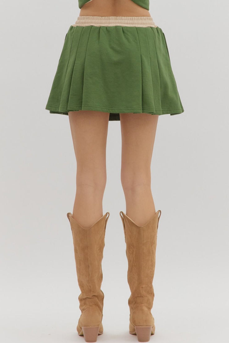 Forest Contrast Skort