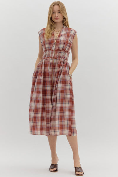 Brittany Plaid Midi