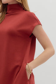 Brick Mock Neck Mini