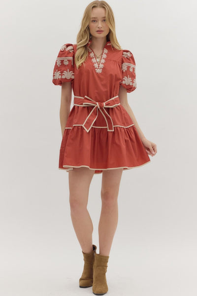 Autumn Puff Sleeve Mini