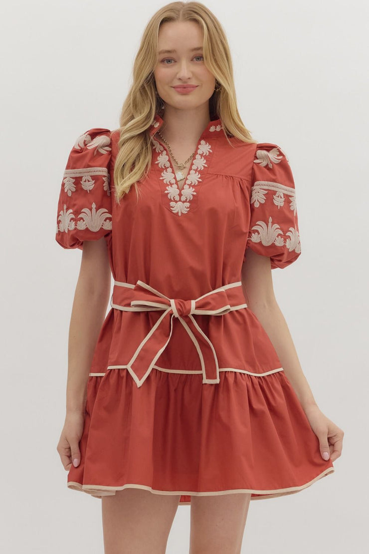 Autumn Puff Sleeve Mini