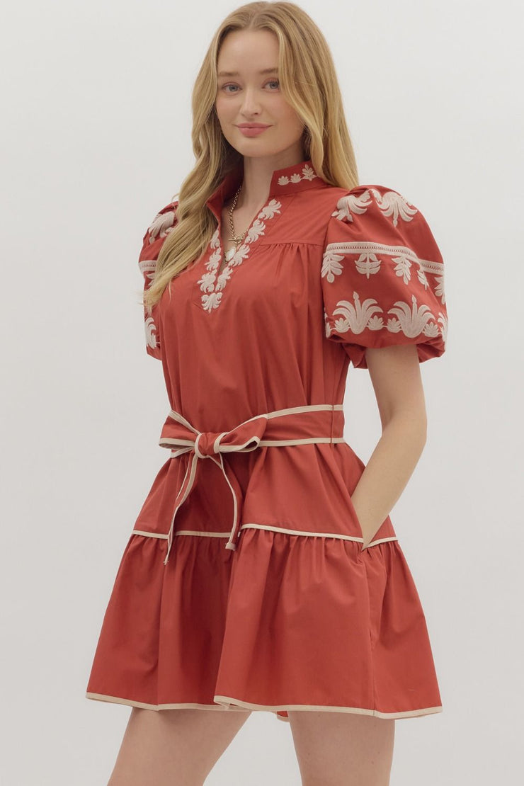 Autumn Puff Sleeve Mini