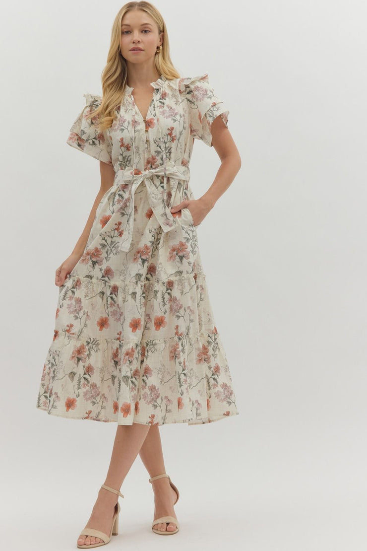 Evelyn Floral Midi