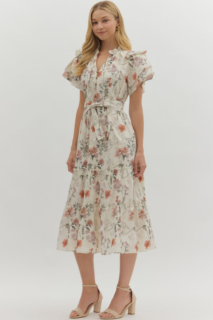 Evelyn Floral Midi