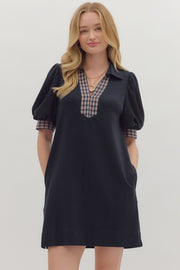 Navy Plaid Mini