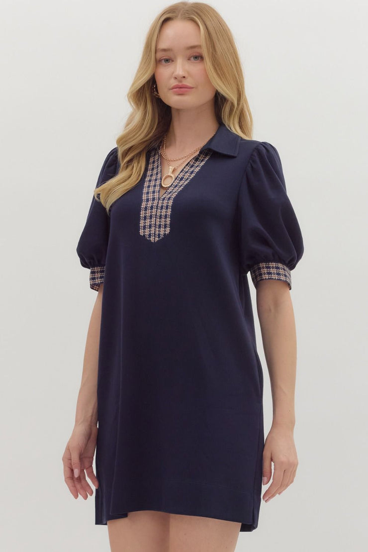 Navy Plaid Mini