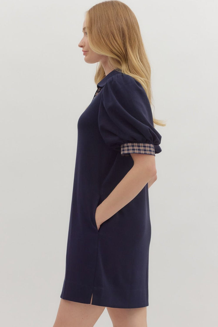Navy Plaid Mini