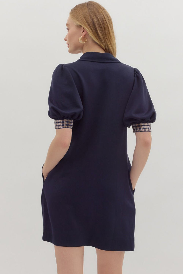 Navy Plaid Mini