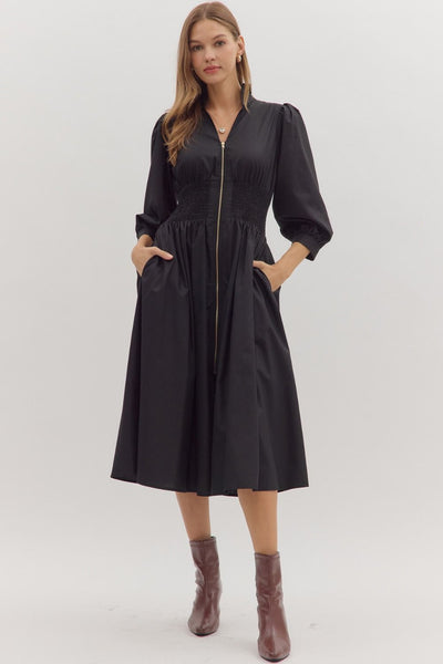 Babs Solid Puff Midi
