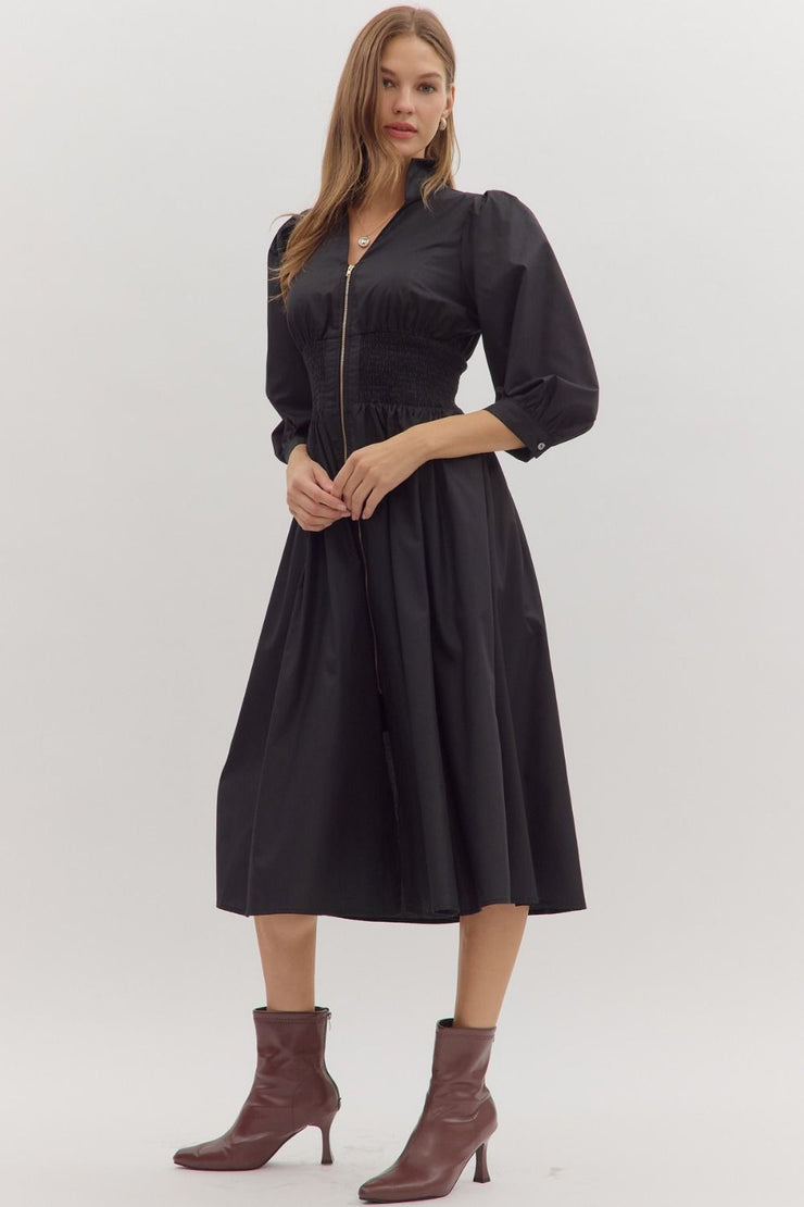 Babs Solid Puff Midi