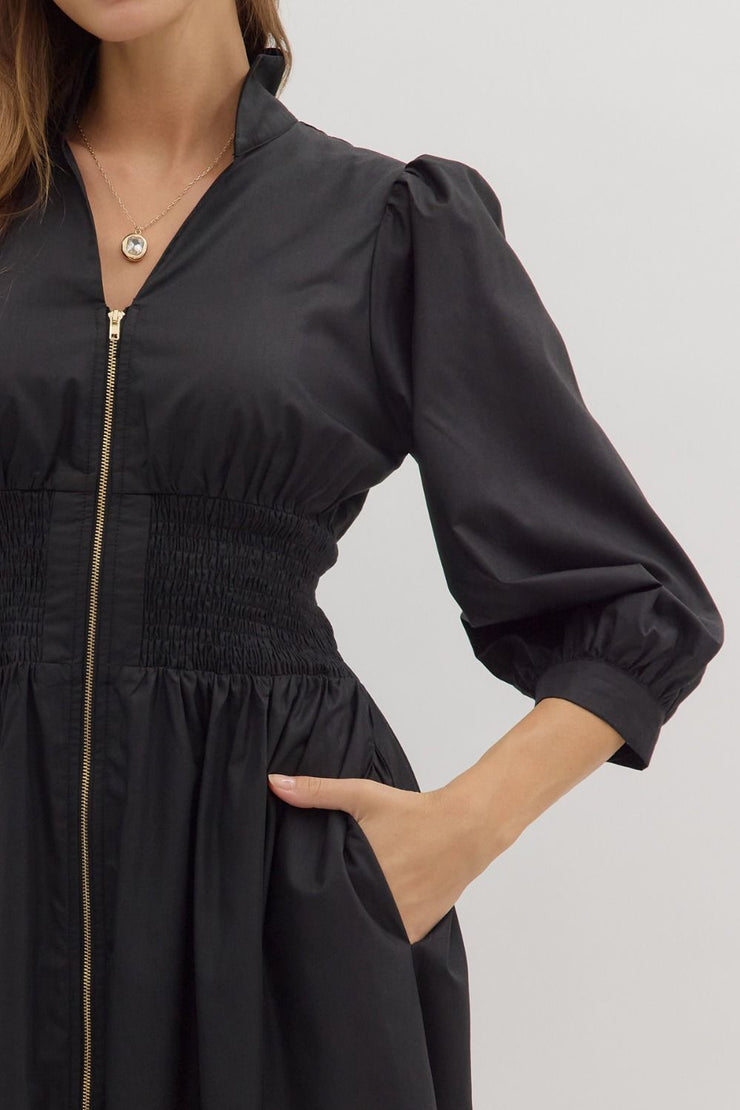 Babs Solid Puff Midi