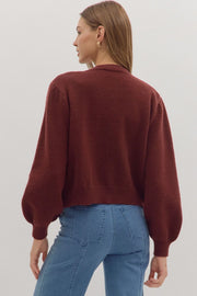 Burgundy Cardigan