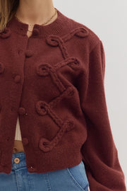 Burgundy Cardigan