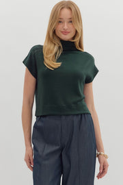 Hunter Green Mock Neck