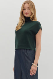 Hunter Green Mock Neck