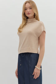 Oatmeal Mock Neck