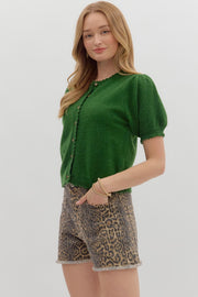 Amazon Green Puff Sweater