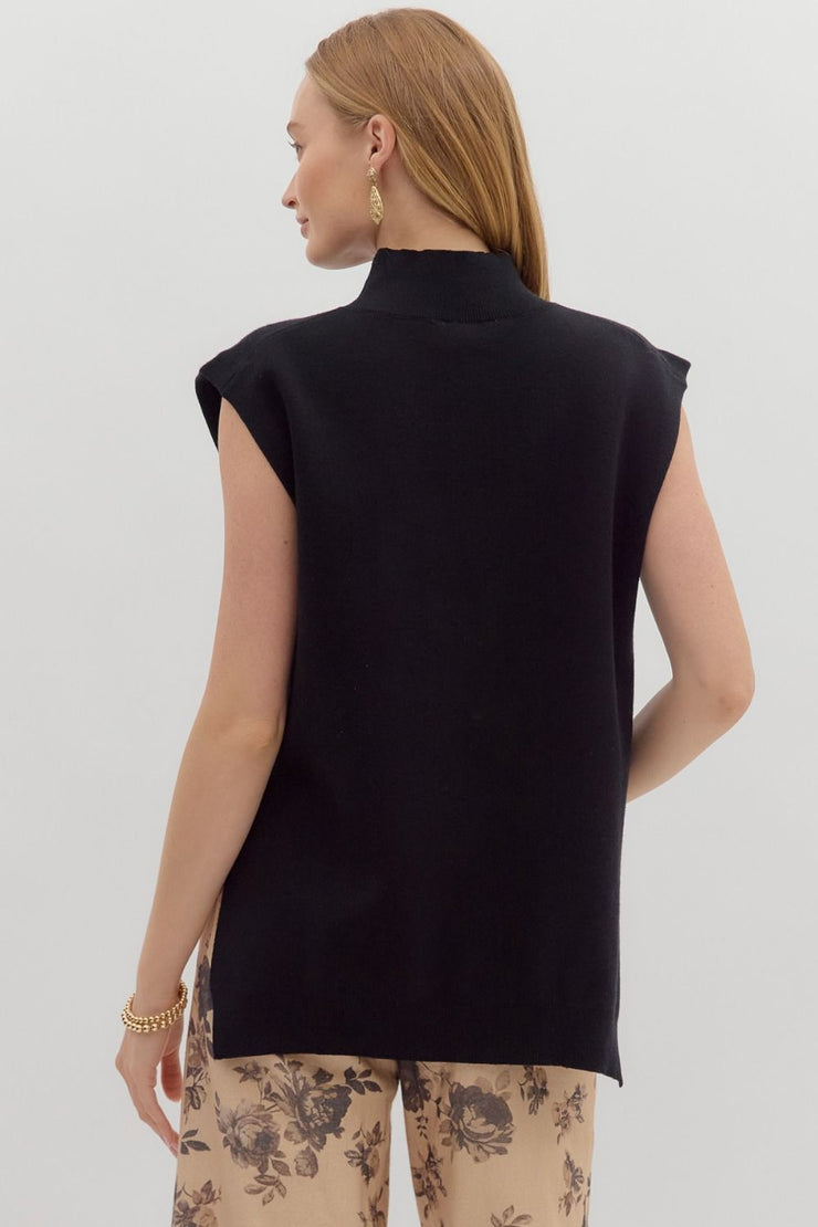 Hi-lo Black Muscle Tee Sweater
