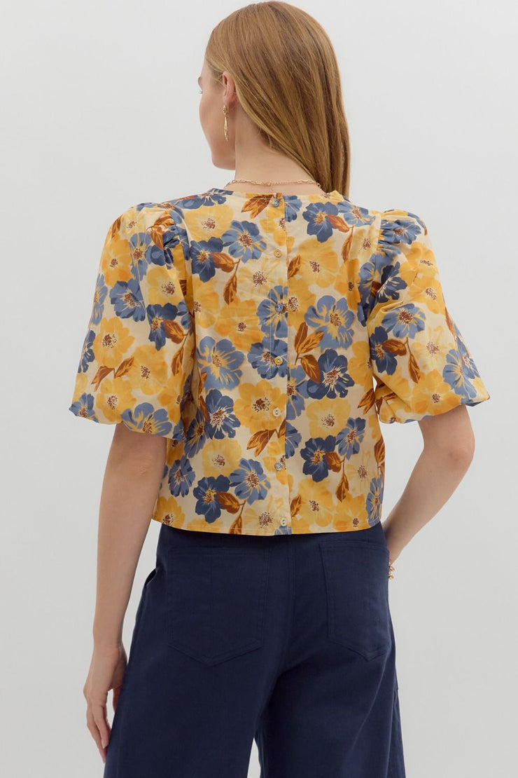 Golden Bloom Top