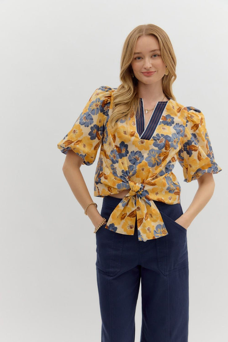Golden Bloom Top