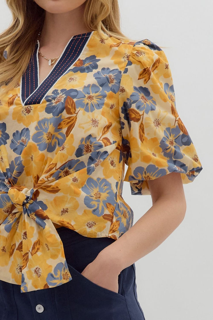 Golden Bloom Top