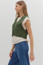 Olive Combo Top