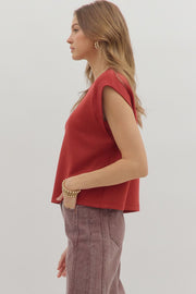 Brick Cap Sleeve Top